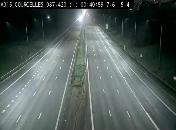 Webcam autoroute Belgique - Viesville - E42 direction Mons - BK 84.35