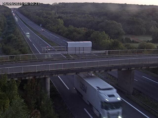 Caméra autoroute France - A31, Zoufftgen direction Luxembourg-ville, à la frontière entre la France et le Luxembourg