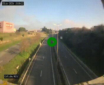 Webcam située à la Rochelle, à la fin de la N237 avant l'accès au péage du Pont de l'Île-de-Ré