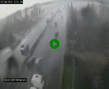 Webcam sur le périphérique de Bordeaux à l'est de la ville. Caméra située sur le Pont Mitterand sur la N230