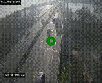 Webcam sur le périphérique de Bordeaux à l'est de la ville. Caméra située sur le Pont Mitterand sur la N230