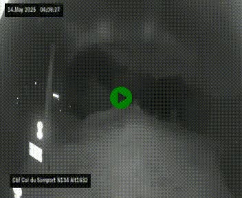 Webcam au col du Somport, côté français, sur la N134, dans les Pyrénées, en direction de l'Espagne, à 1632 mètres d'altitude