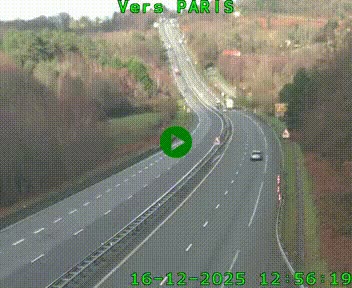 Caméra routière sur l'autoroute A20 à Bessines-sur-Gartempe. Vue orientée vers Paris