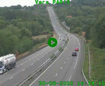 Caméra routière sur l'autoroute A20 à Bessines-sur-Gartempe. Vue orientée vers Paris