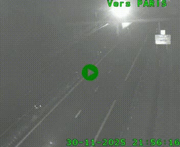 Caméra routière sur l'autoroute A20 au nord de Limoges, à la jonction avec la N520. Vue orientée vers Paris