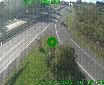 Webcam N147 au nord de Poitiers et à la jonction avec la A10