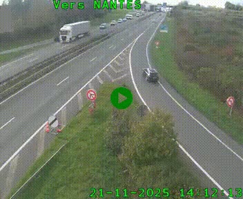 Webcam N147 au nord de Poitiers et à la jonction avec la A10