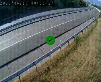 Caméra autoroute A75 à hauteur de la sortie 42 (Rodez, Laissac, Aire de l'Auvergne) située sur la commune d'Auberoques, près de Sévérac-le-Château