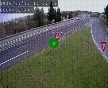 Caméra routière France - N109, Courpouiran - La plaine, en direction de Clermont l'Hérault, à la sortie de Montpellier