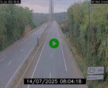 Webcam sur la N165 après le Pont de l'Iroise, à l'entrée de Brest