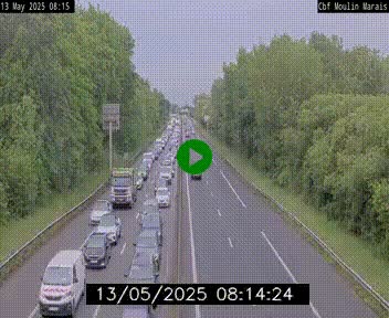 Webcam sur le périphérique de Nantes (N844) entre la Porte de Saint-Luce et la Porte d'Anjou, à l'est de la ville