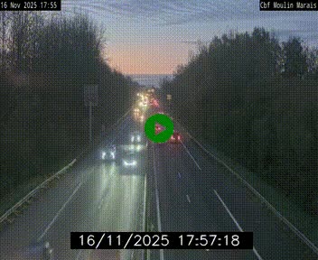 Webcam sur le périphérique de Nantes (N844) entre la Porte de Saint-Luce et la Porte d'Anjou, à l'est de la ville