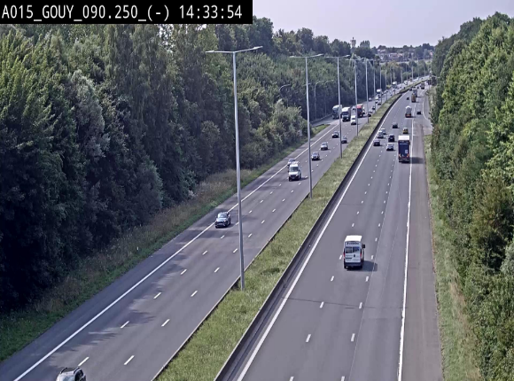 Webcam autoroute Belgique - Gouy-lez-piéton - E42 - BK 90.3