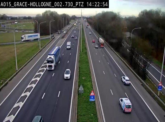 Caméra trafic Belgique - Grâce-Hollogne - E42, jonction avec A604, direction Loncin/Aéroport de Liège -  BK 3.2