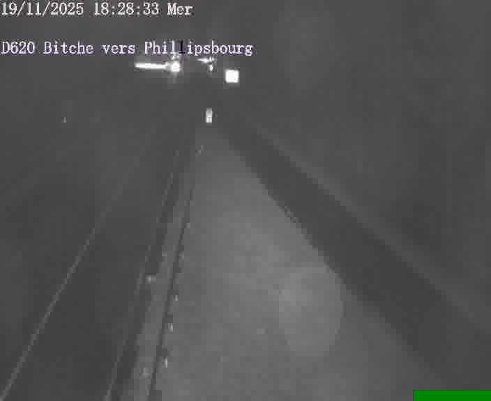 Webcam sur la D620, sur le contournement de Bitche. Vue orientée vers Philippsbourg