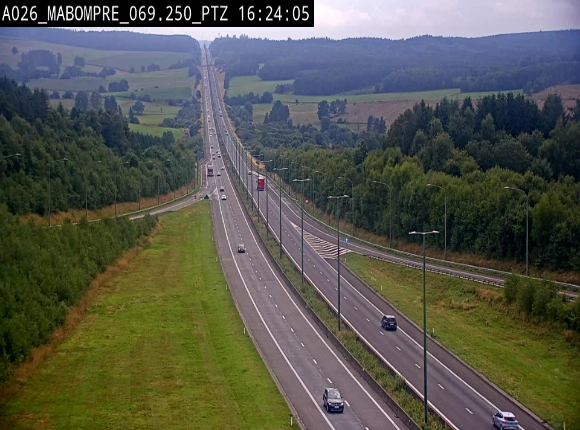 Webcam E25 (A26) à Mabompré. Vue orientée vers Liège