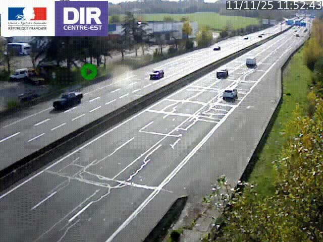 Caméra de circulation à Saint-Priest à la jonction entre l'A43 et l'A46 en direction de Marseille