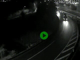 Caméra autoroute à la jonction entre l'A7 et la D301 (Boulevard urbain Sud de Lyon) à Feyzin, au sud de Lyon. Vue orientée vers Mions