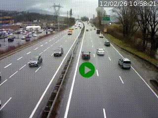 Caméra routière à hauteur des centres commerciaux et de la sortie 14 en direction d'Albertville