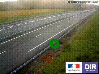 Webcam autoroute sur l'A77 à hauteur de Pouilly-sur-Loire en direction de Nevers