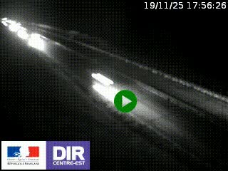 Webcam au niveau du col de Bois Clair à hauteur de Cluny sur la N79. Vue orientée vers Mâcon