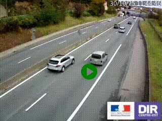 Caméra autoroutière sur l'A47 à hauteur de Givors, a proximité de Lyon. La webcam est orientée vers Lyon