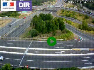 Webcam traffic à Grenoble-sud sur l'autoroute A480. Vue orientée vers l'entrée et la sortie de Grenoble