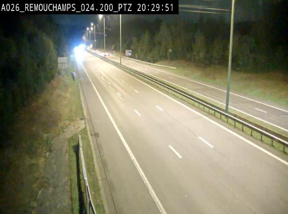 Webcam E25/A26 à Aywalle, à hauteur de Spa. Vue orientée vers Liège