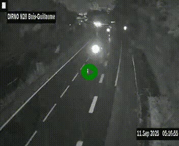 Webcam routière à hauteur de Bois-Guillaume en périphérie de Rouen. Vue orientée vers Rouen