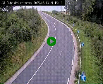 Webcam en haut de la Côte des Carreaux sur la N31 à Avesnes-en-Bray. Vue orientée vers Rouen