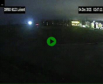 Webcam en périphérie de Chartres sur la N123, à hauteur de Luisant. Vue orientée vers Chartres