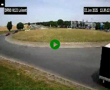 Webcam en périphérie de Chartres sur la N123, à hauteur de Luisant. Vue orientée vers Chartres