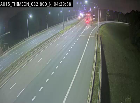 Caméra trafic Belgique - Thiméon - E42, jonction avec A54 (E420) direction La Louvière/Charleroi - BK 82.82