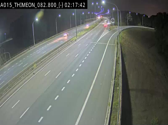 Caméra trafic Belgique - Thiméon - E42, jonction avec A54 (E420) direction La Louvière/Charleroi - BK 82.82