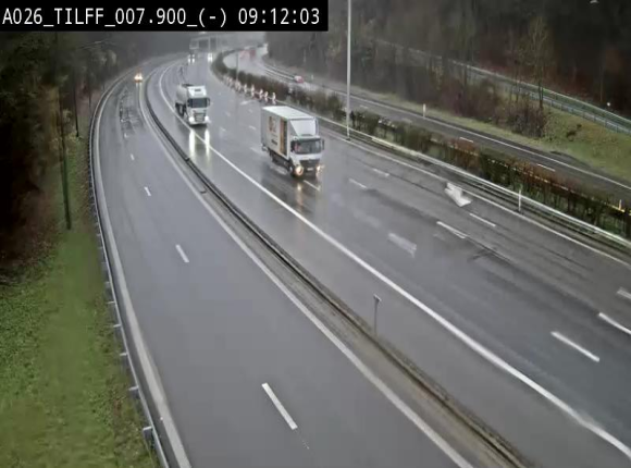Webcam autoroute A26/E25 à Esneux, en Belgique en direction Luxembourg - BK 7.9