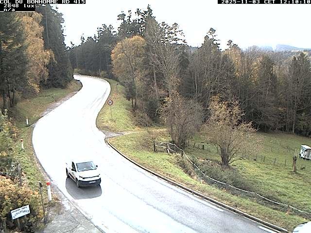 Caméra à proximité du col du Bonhomme sur la D415 à Plainfaing vers l'Alsace