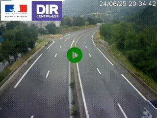 Caméra sur la Nationale 90 (N90) à La Léchère, en direction et à proximité d'Albertville
