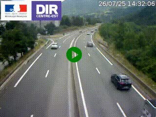 Caméra sur la Nationale 90 (N90) à La Léchère, en direction et à proximité d'Albertville