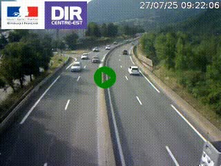Caméra sur la Nationale 90 (N90) à La Léchère, en direction et à proximité d'Albertville