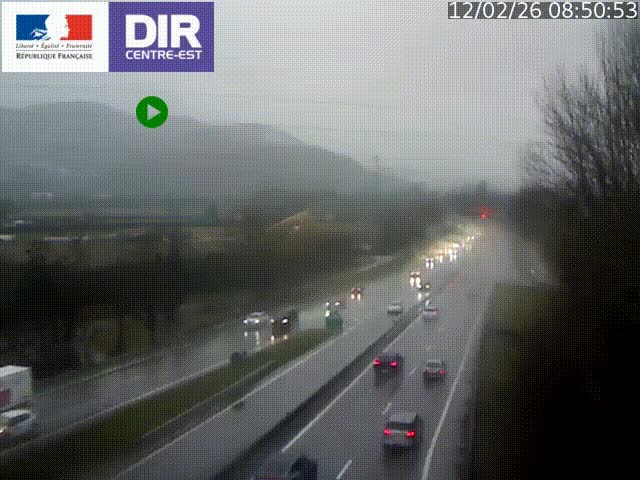 Caméra trafic à Meylan sur la Rocade-Sud de Grenoble en direction d'Aix-en-Provence