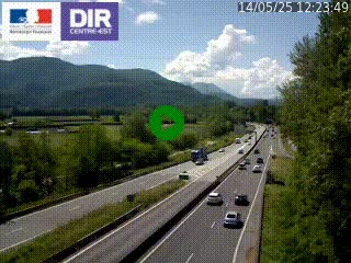 Caméra trafic à Meylan sur la Rocade-Sud de Grenoble en direction d'Aix-en-Provence