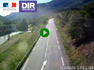 Web cam sur la N90 à Aime, en provenance de Bourg-Saint-Maurice et en direction d'Albertville