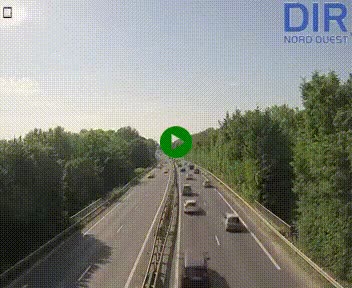 Webcam sur le périphérique de Caen (N814) à l'est de la ville, à Mondeville hauteur de la sortie 2, Presqu'île-Rives de l'Orne, au bout de l'autoroute A13