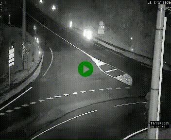Webcam au carrefour de la croisade, à la jonction entre la N22 et la N320, avant le poste de douane franco-andorrane. Webcam à 1790 mètres d'altitude