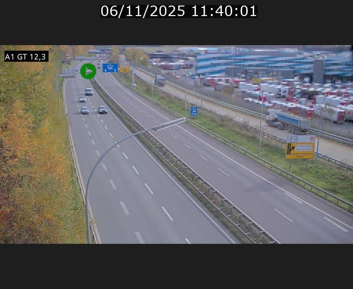 Traffic live webcam Luxembourg Senningerberg - A1 direction Allemagne - BK 12.3