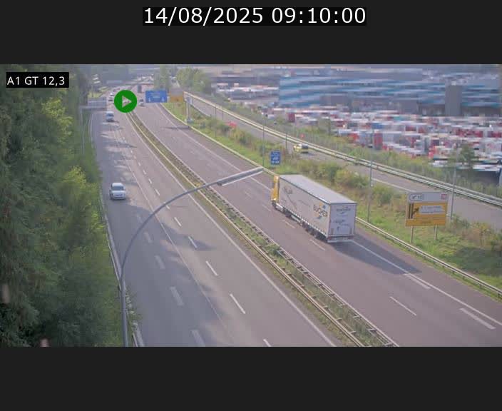 Traffic live webcam Luxembourg Senningerberg - A1 direction Allemagne - BK 12.3