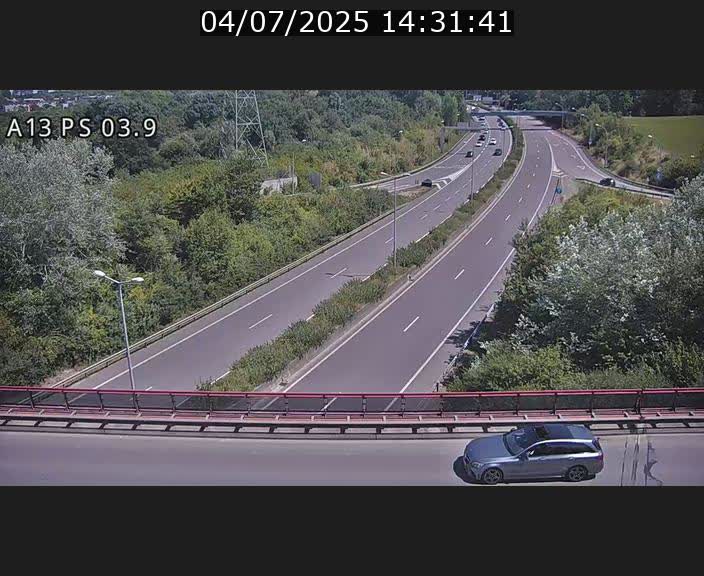 Traffic live webcam Luxembourg Ehlerange - A13 direction Esch-sur-Alzette - BK 6.8