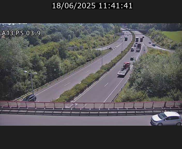 Traffic live webcam Luxembourg Differdange - A13 direction Esch-sur-Alzette - BK 3.9