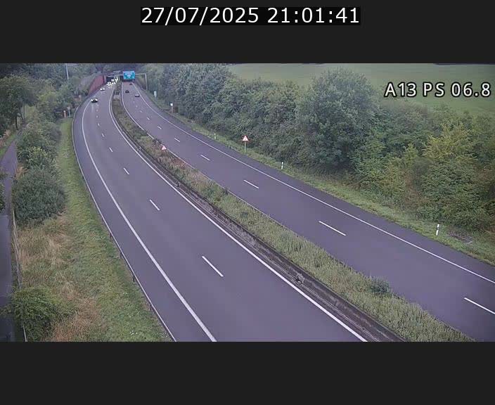 Traffic live webcam Luxembourg Ehlerange - A13 direction Esch-sur-Alzette - BK 6.8