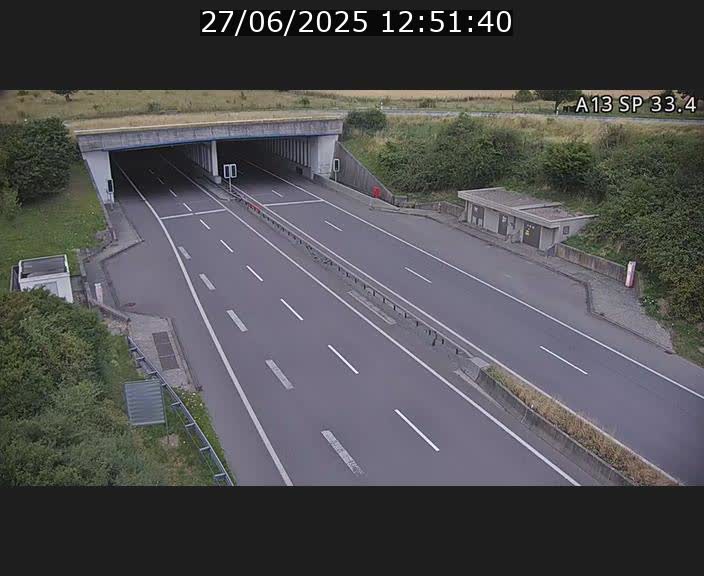 Webcam trafic sur A13 à hauteur d'Altwies en direction de Mondorf-les-bains et en provenance de l'Allemagne